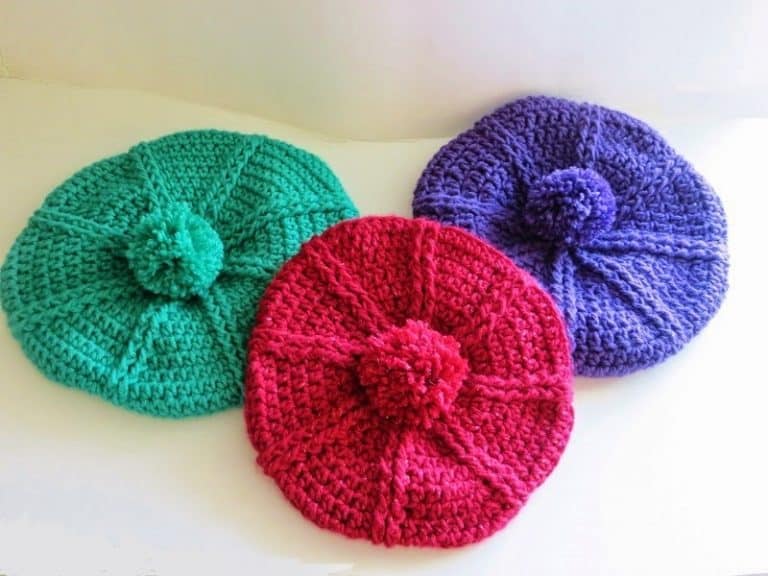Brittney Beret Crochet Pattern, 3 Months to Woman, Pdf Hat Crochet Pattern
