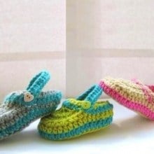 Crochet Slippers for Baby - 0-12 Months - $5