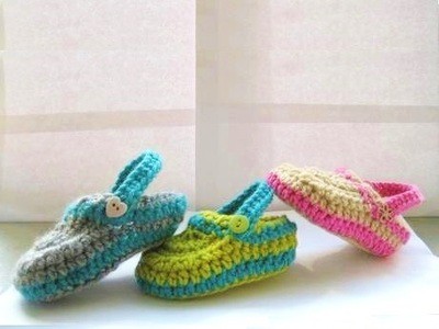 Crochet Slippers for Baby - 0-12 Months - $5