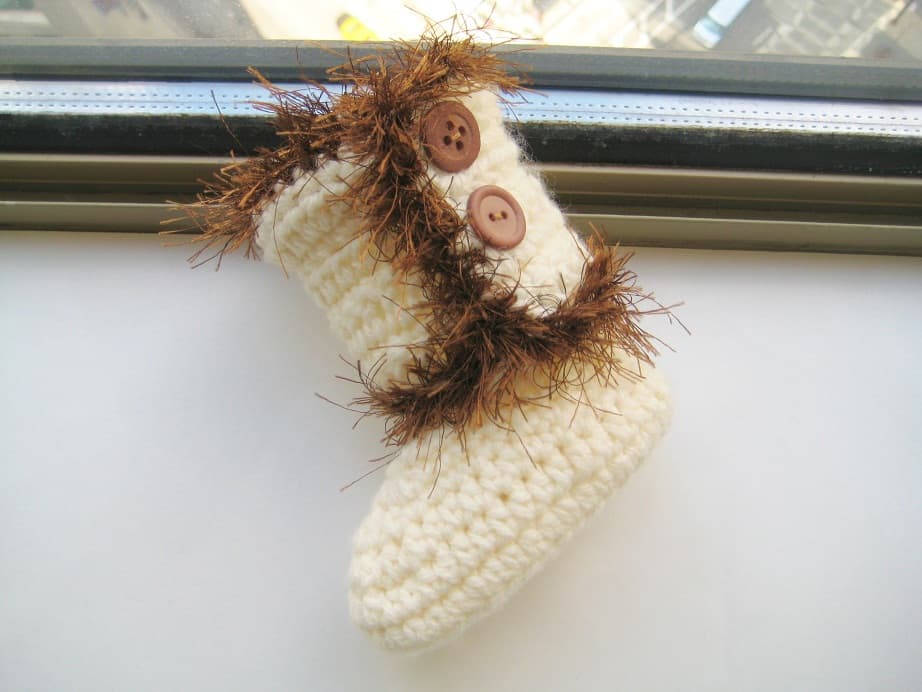 Baby Furry Boots - 0-12 Months- $5