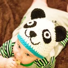 Panda Hat- Newborn to Woman- $5