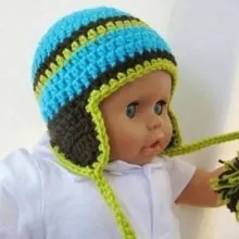Madison Ear Flap Hat- Unisex- Newborn to Adult Sizes - $5
