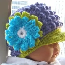 Visor Beanie - Newborn to Adult- $5