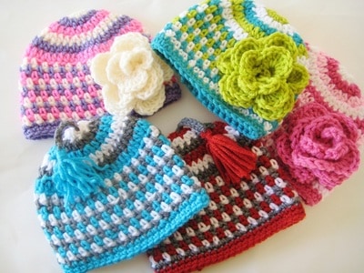 Fruit Loop Beanie- Newborn to Woman- $5