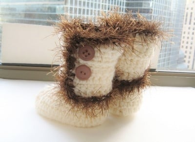 Baby Furry Boots - 0-12 Months- $5