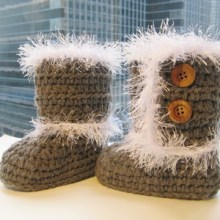 Toddler Furry Boots-, Sizes 5 to 8 - $5.50