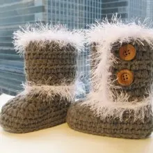 Toddler Furry Boots-, Sizes 5 to 8 - $5.50