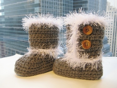 Toddler Furry Boots-, Sizes 5 to 8 - $5.50