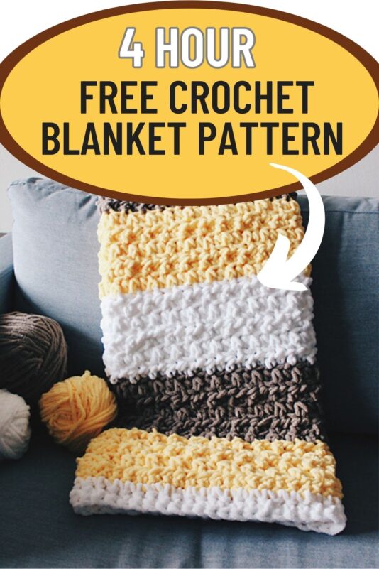 4 Hour Crochet Baby Boy Blanket (Free Pattern) Crochet Dreamz