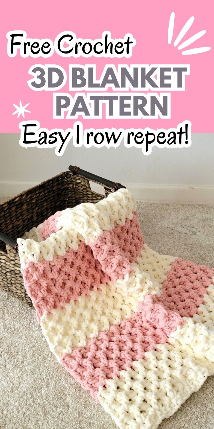 3D Crochet Blanket Pattern (FREE) Crochet Dreamz