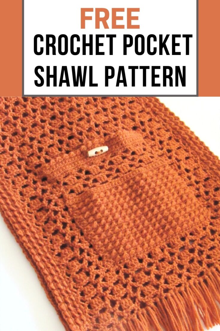 Crochet Shawl with Pockets and Fringe Passion Shawl Crochet Dreamz