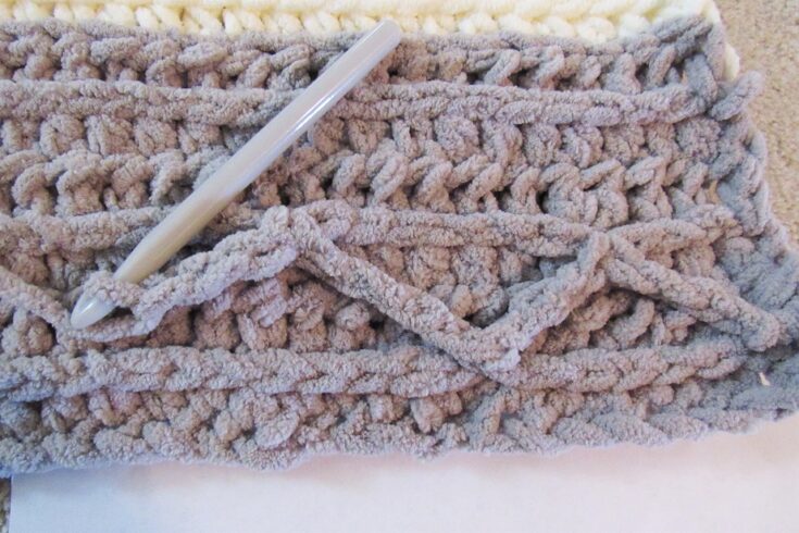 Cable Crochet Blanket Pattern (Easiest for Beginners) - Crochet Dreamz