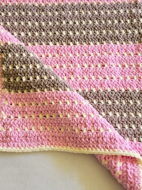 Crochet Chunky Baby Blanket spread out
