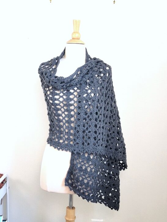 Free Crochet Wrap Pattern, the Midnight Mist Wrap - Crochet Dreamz