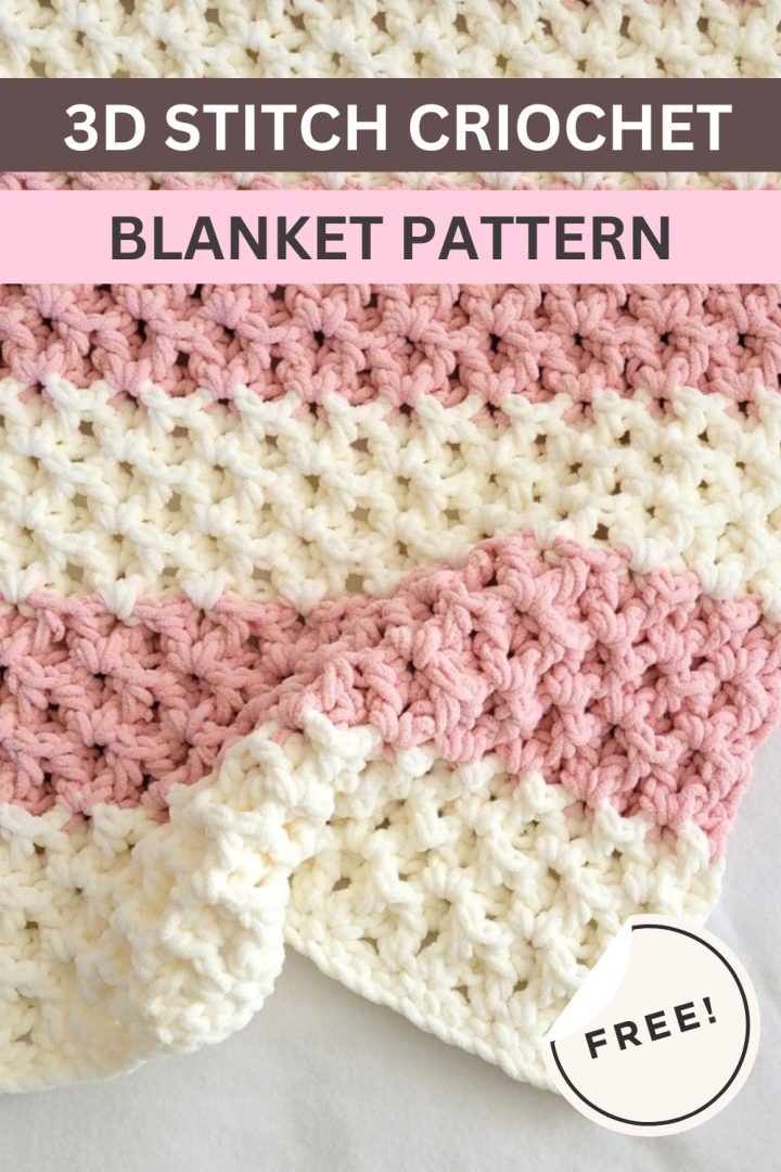 3D Crochet Blanket Pattern (FREE) - Crochet Dreamz