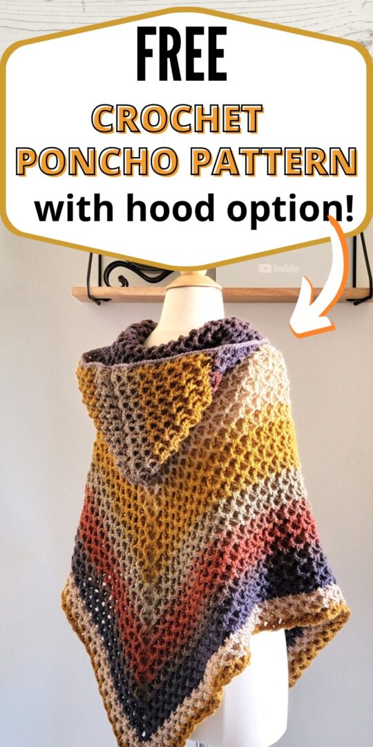 Crochet Hooded Poncho Pattern (FREE) Crochet Dreamz