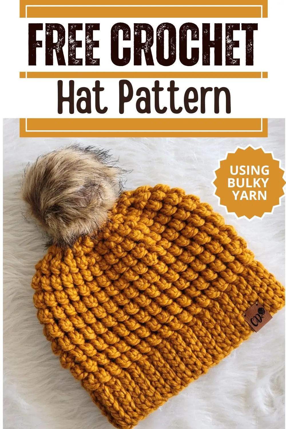 Bulky Yarn Crochet Hat Free Pattern - Crochet Dreamz