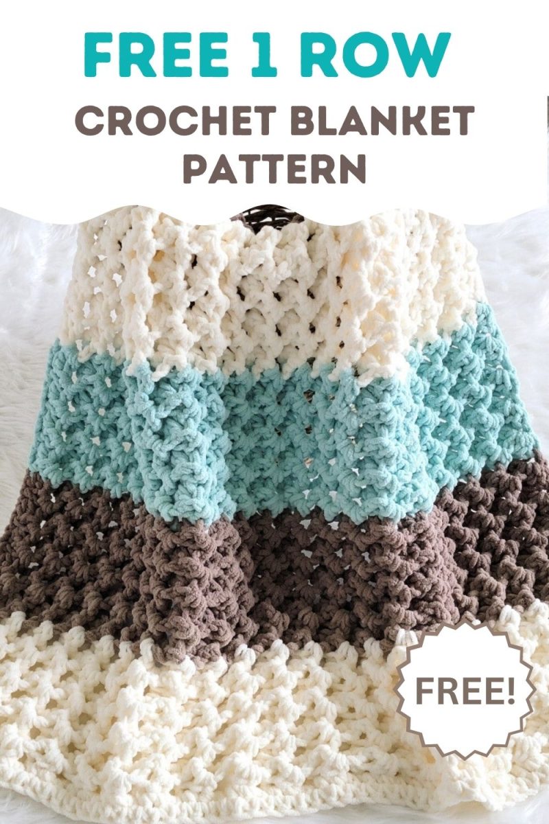One Row Repeat Crochet Blanket - Crochet Dreamz