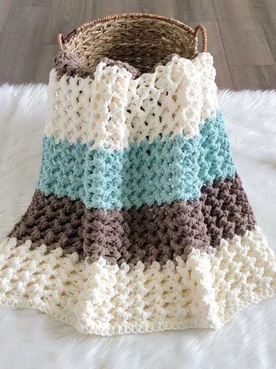 One Row Repeat Crochet Blanket - Crochet Dreamz