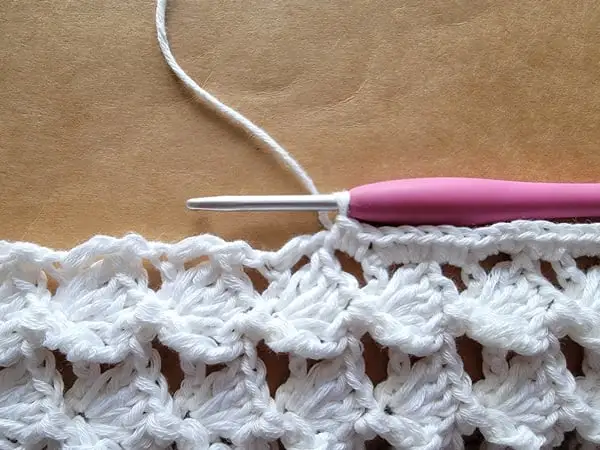 Working sc along side of the blanket