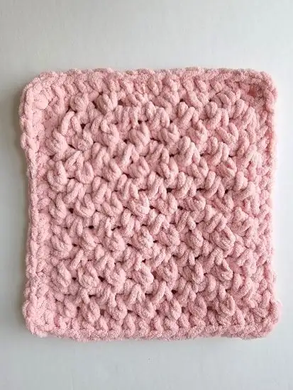 Finished pink rectangle for body