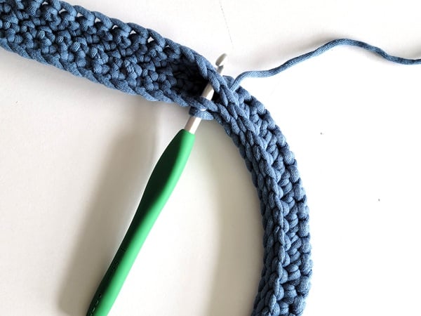 Sl st the end to form a tube.