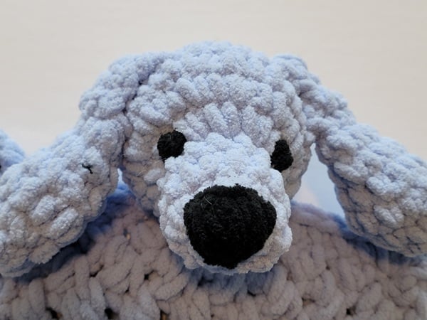 Embroidered nose and eyes