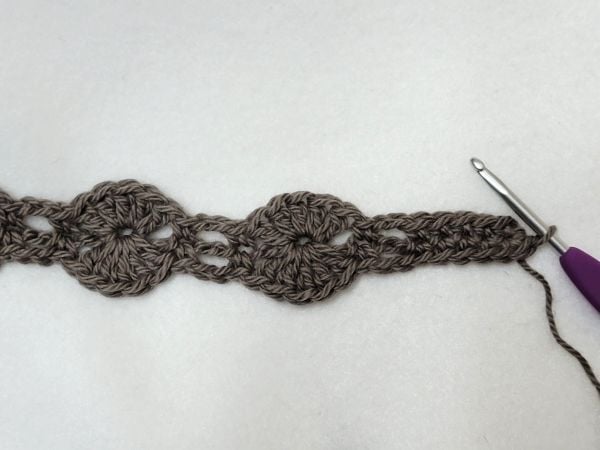 Round 1 of headband finished