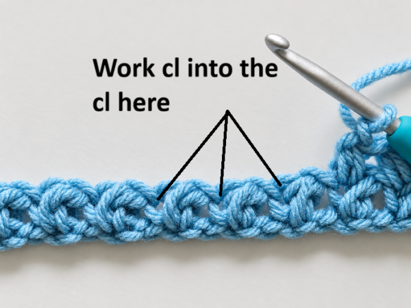 Black arrow showing the clusters you should work into
