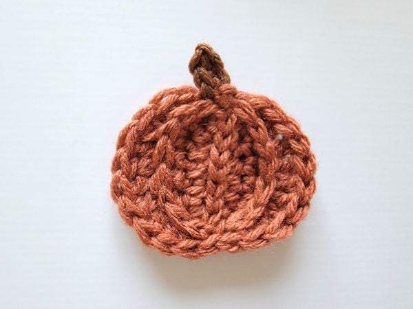 Orange Pumpkin applique completed with a brown stalk